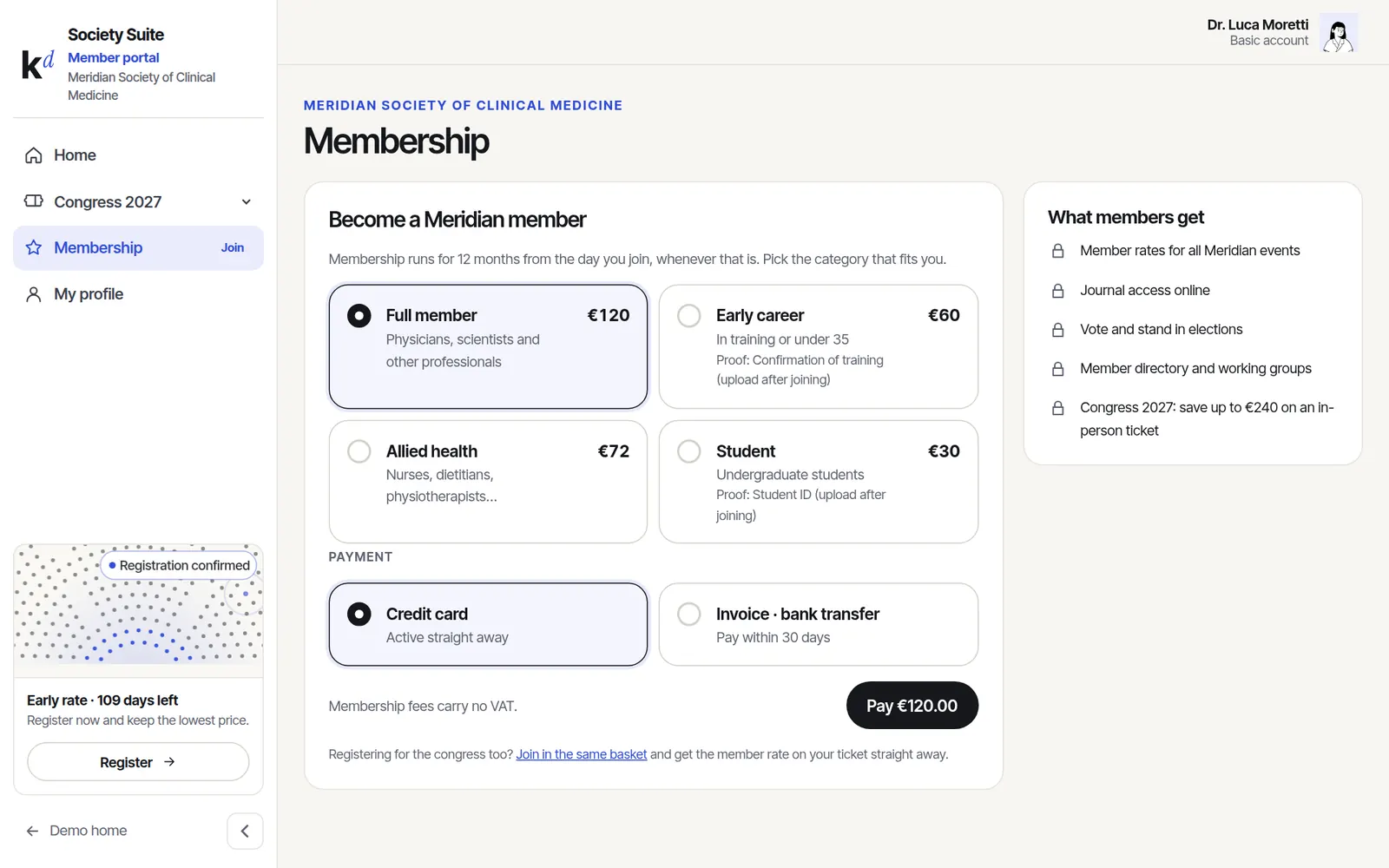 Join or renew in a minute